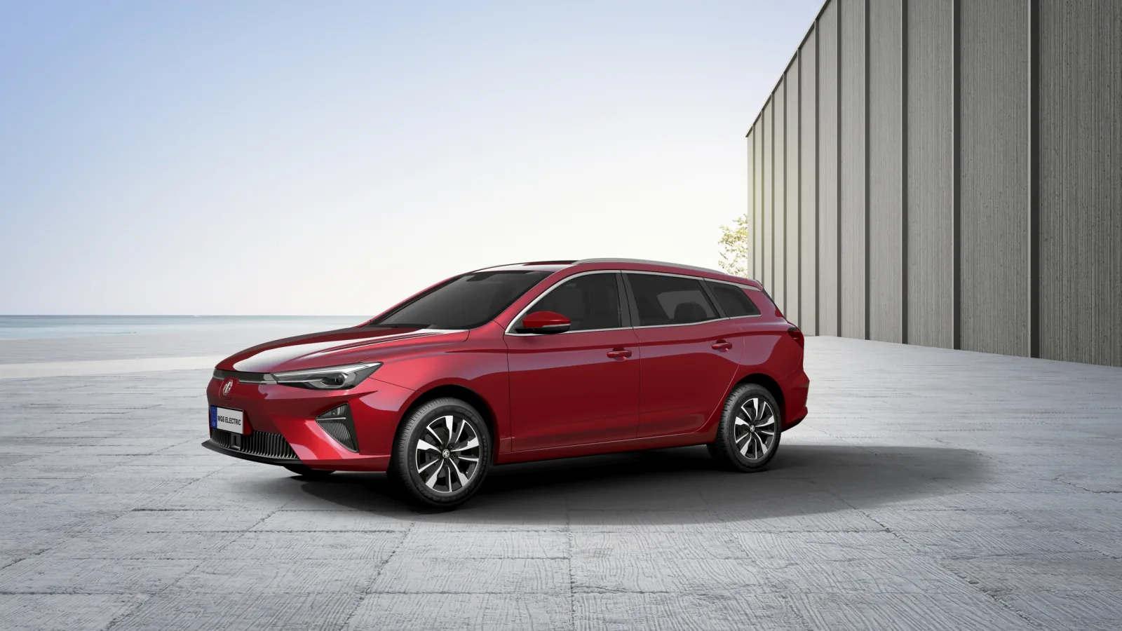 MG MG5 Electric rdeč stranski pogled
